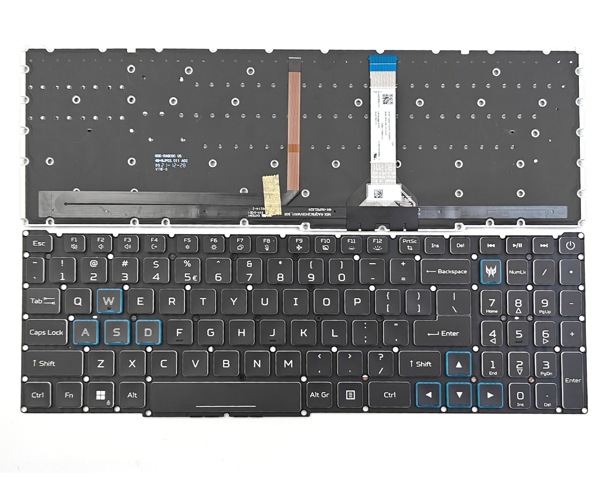 Replacement Backlit Keyboard for Acer Predator Helios 300 PH315-54 PH315-55 PH317-55 PH317-56 Series