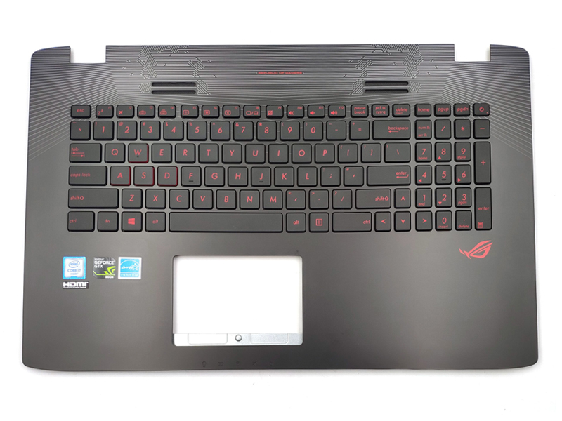 Genuine Palmrest Case Cover & Backlit Keyboard for Asus ASUS GL752 Series Laptop