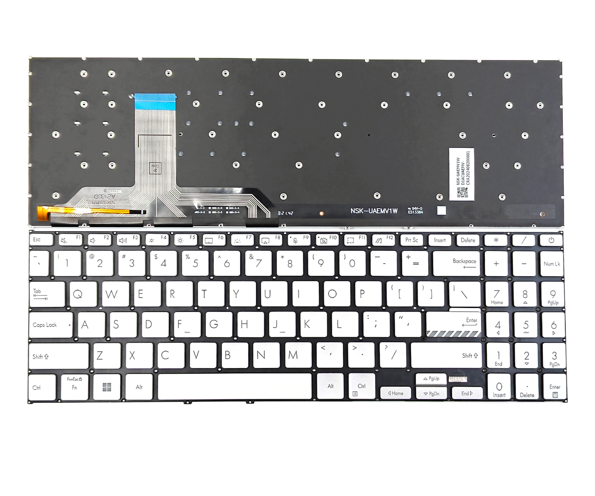 Genuine Backlit Silver Keyboard for Asus Vivobook D1502 F1502 F1504 F1603 M1502 M1503 M1603 M1605 S1605 X1502 X1503 X1504 X1505 X1602 X1605 Series Laptop