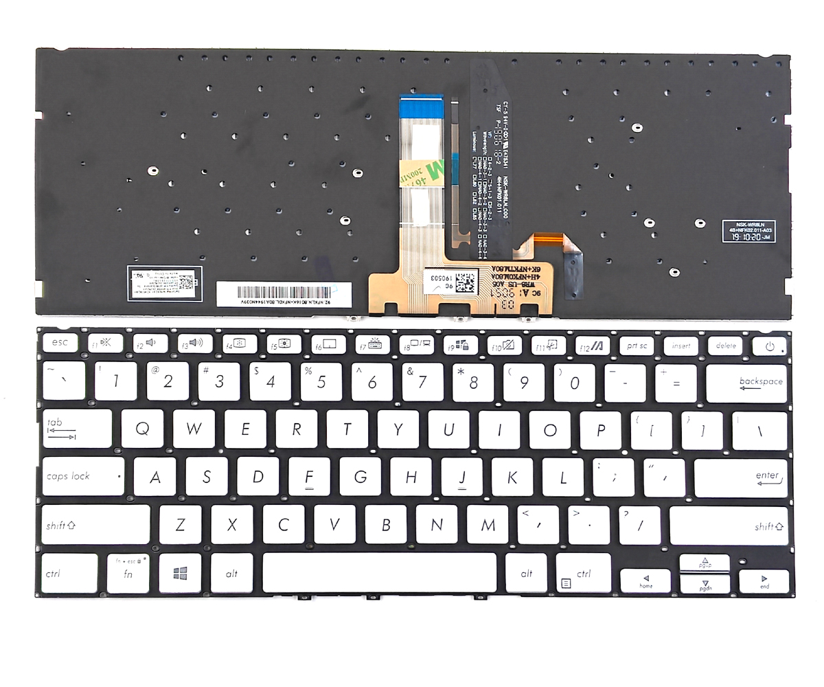 Genuine Backlit Silver Keyboard For Asus VivoBook S432FA S432FL X432FA X432FL K432F K432FA Laptop