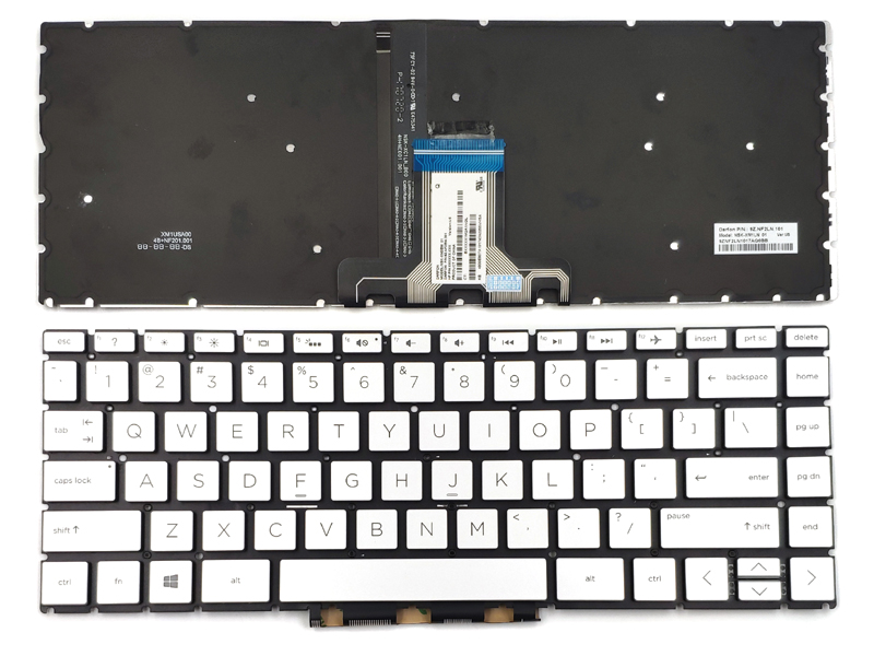 Genuine Silver Backlit Keyboard For Hp Pavilion X360 14 Cd Series Laptop