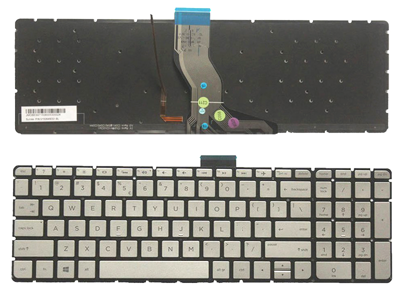 Genuine New HP Pavilion 15-AB 15-AK 15-AU 15-AW 15-BC 15-BK 17-AB 17-G Series Backlit Keyboard Sliver