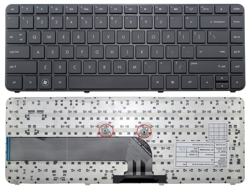 Genuine Keyboard for HP Pavilion DV4-3000 DV4-4000 DM4-3000 Series Laptop  -- without Frame