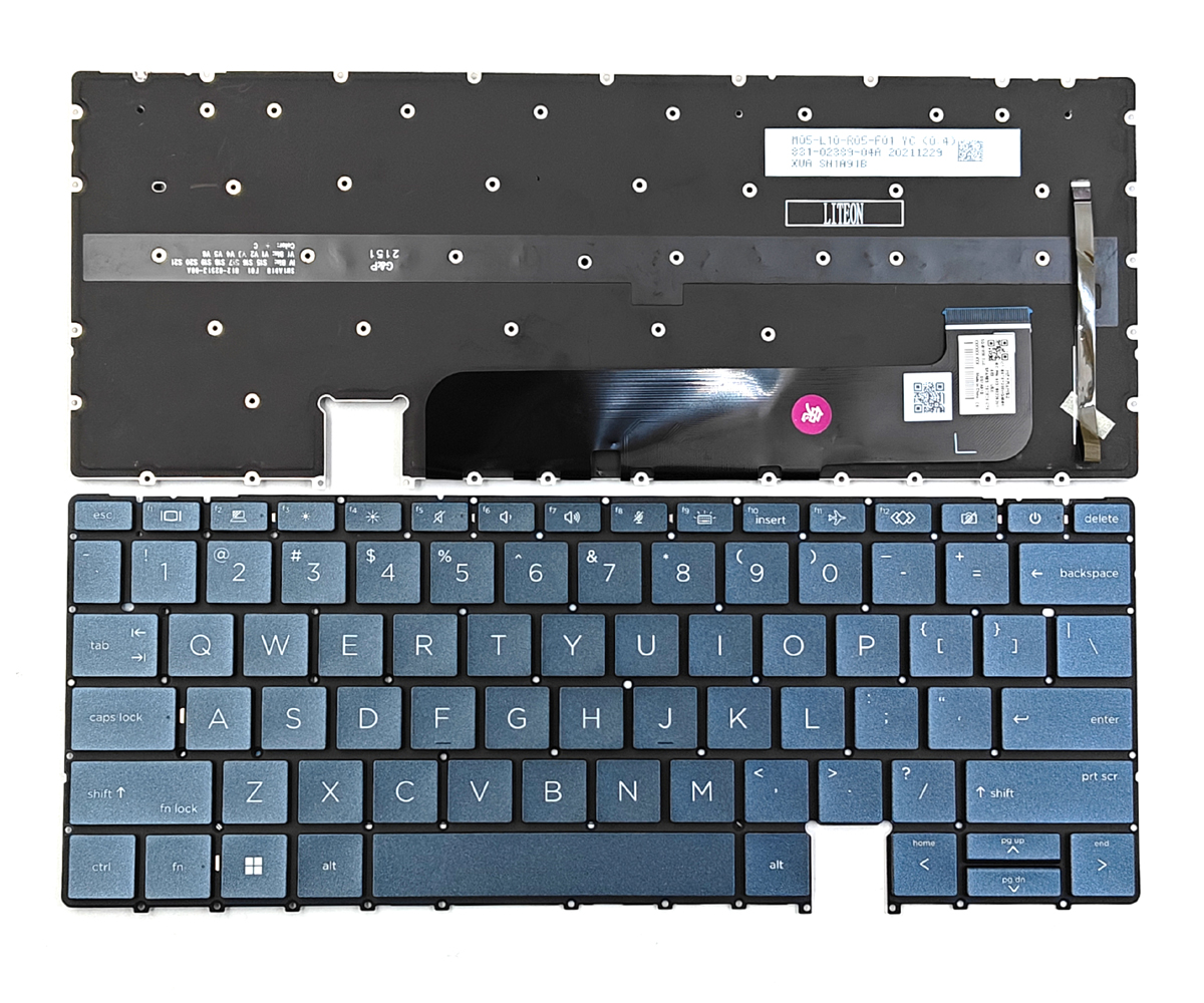 Genuine Backlit Blue Keyboard for HP Dragonfly G4, Elite Dragonfly G3 Laptop