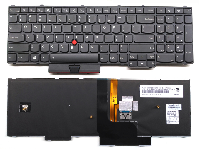 Genuine Lenovo Thinkpad P50 P70 Series Laptop Backlit Keyboard -- With 3 Screw Stand for Mounting