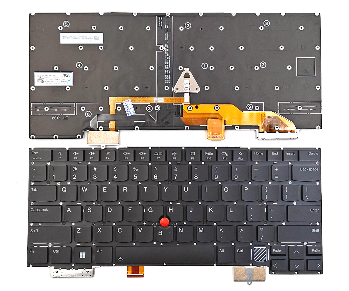 Replacement Backlit Keyboard for Lenovo ThinkPad X1 Carbon Gen 12th 2024 Series Laptop