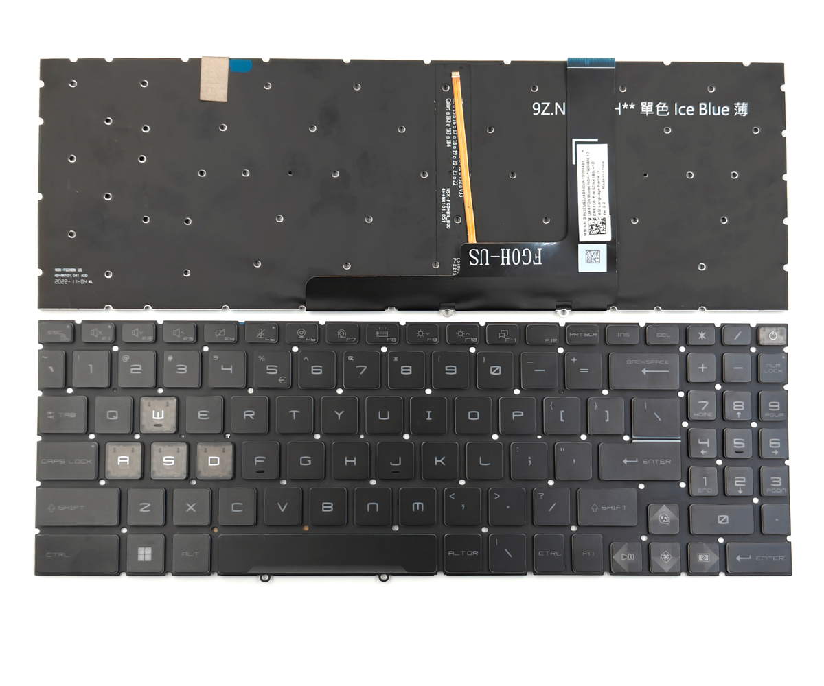 Genuine Backlit Keyboard for MSI Cyborg 15, Bravo 15 17, MS-158P MS-15K1 Series Laptop