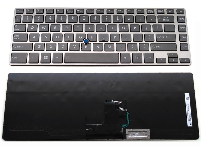 Genuine Keyboard for Toshiba Tecra Z40 Laptop -- With Pointing Stick, Without Backlit